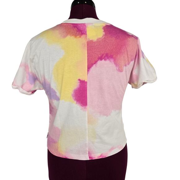 Women's Champion Colorful Front Tie Knot Cropped T-Shirt | Size Small - Picture 3 of 11